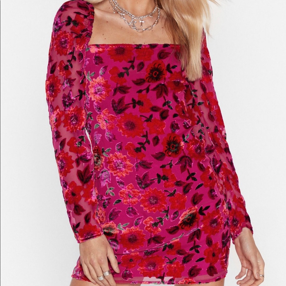 NastyGal There You Grow Mini Dress